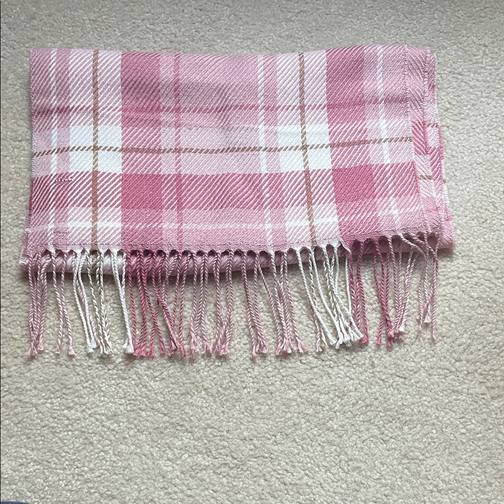 NWOT Pink Plaid Scarf